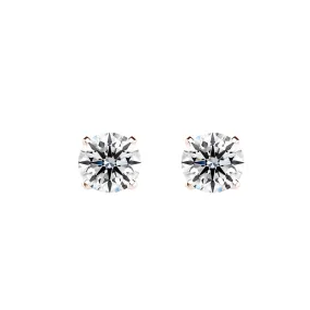 1 Carat Lab-Grown Diamond Stud Earrings - 14K Rose Gold - Buy Now