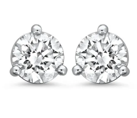 1.00 Carat Total Weight Diamond Earrings