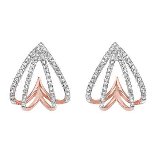 10K Rose Gold Diamond Spade Earrings (1/4 Ct. Tw.)