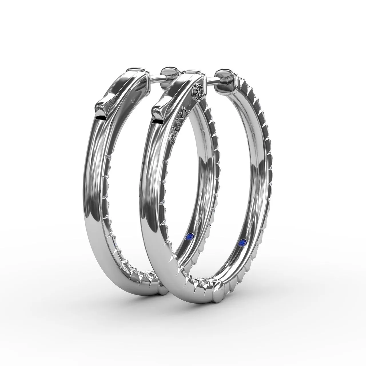 1.35 carat diamond hoop earrings