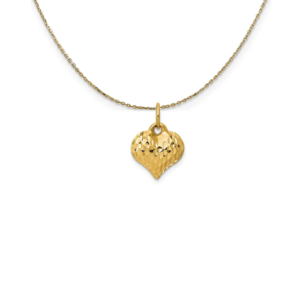 14k Gold Diamond Heart Necklace