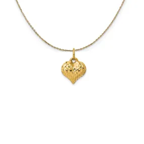 14k Gold Diamond Heart Necklace