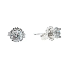 14K Gold Diamond Stud Earrings 1.00 Carat