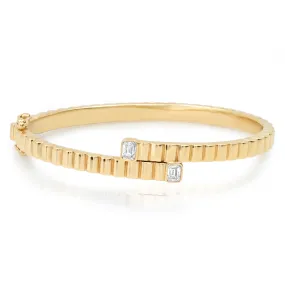 14K Yellow Gold Cushion Cut Diamond Aura Bracelet.