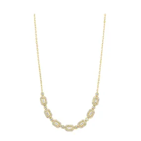 14K Yellow Gold Diamond Necklace - 1/2 Carat