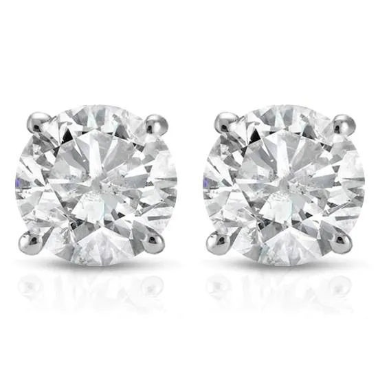 1.5ct Diamond Stud Earrings in 14K White Gold