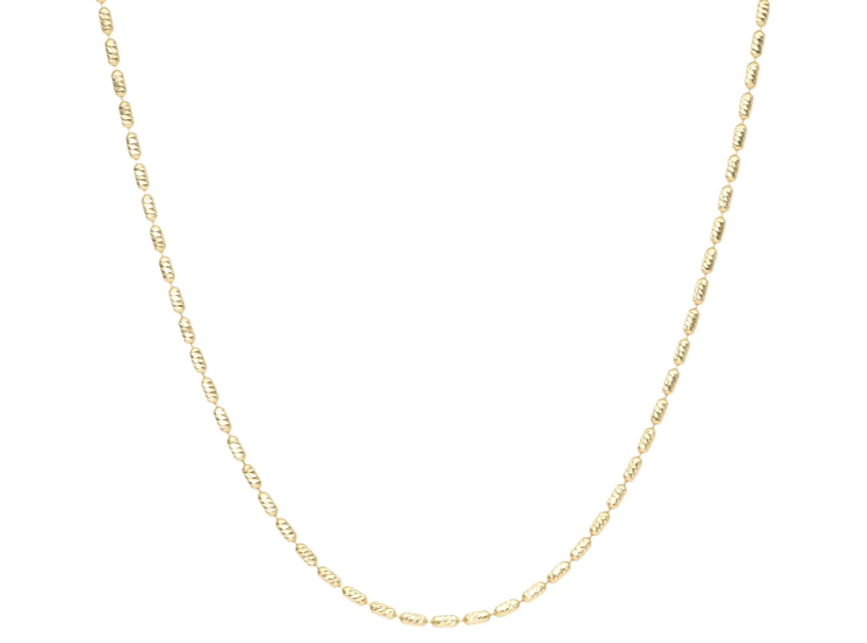 18K Gold Adjustable Dot Line Necklace Chain R4181