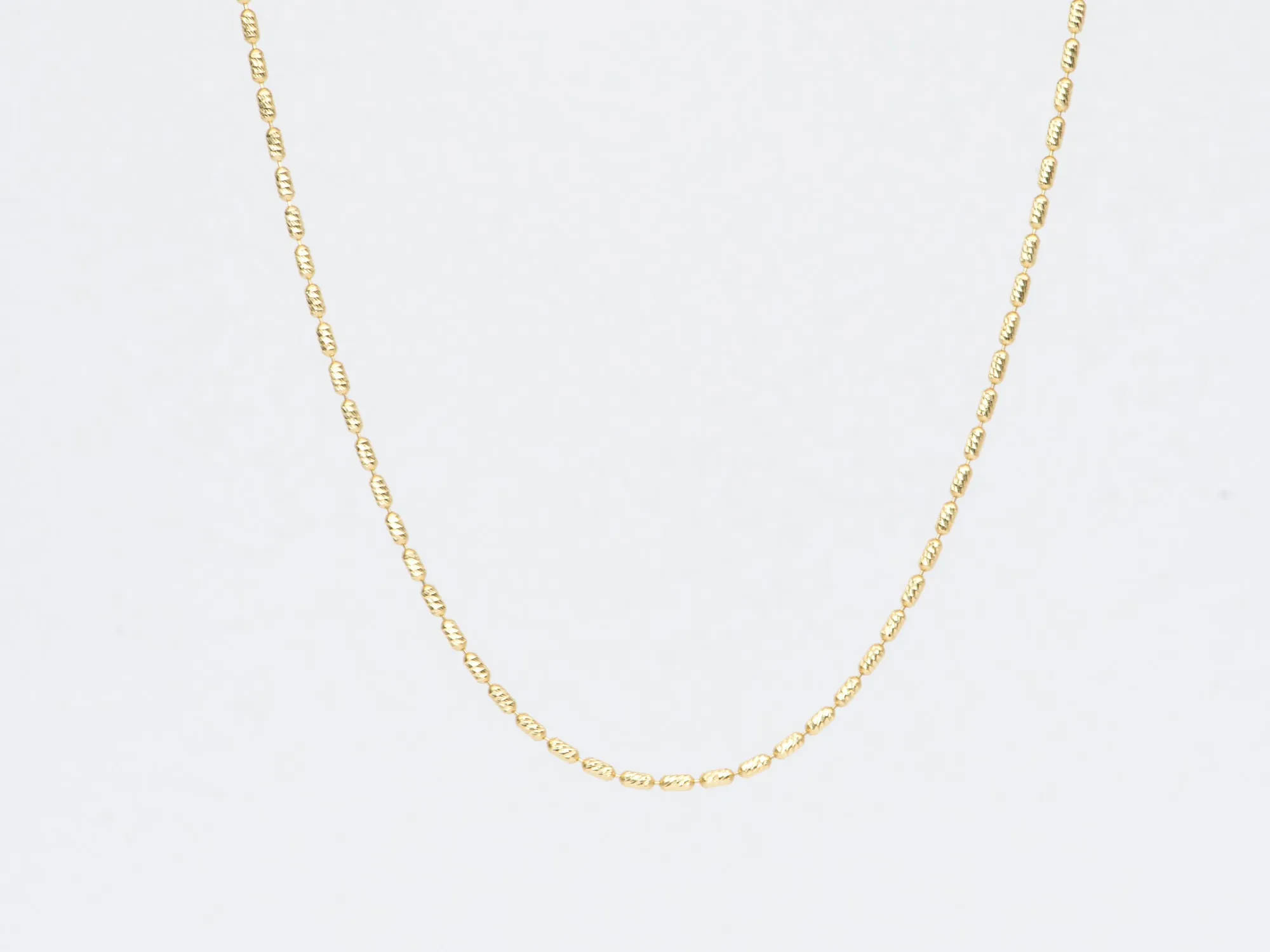 18K Gold Adjustable Dot Line Necklace Chain R4181