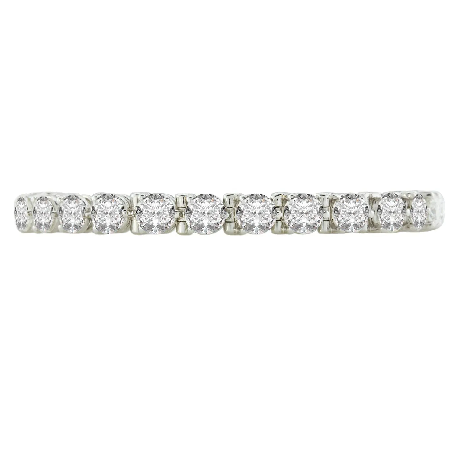 18K White Gold Diamond Tennis Bracelet|Round Cut Diamonds 13.25CT