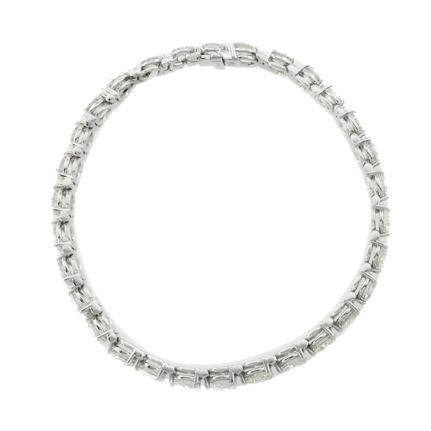 18K White Gold Diamond Tennis Bracelet|Round Cut Diamonds 13.25CT