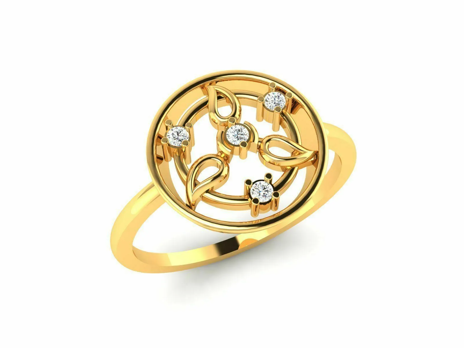 22k Ring Solid Yellow Gold Ladies Jewelry Modern Geometric Pattern Band CGR22