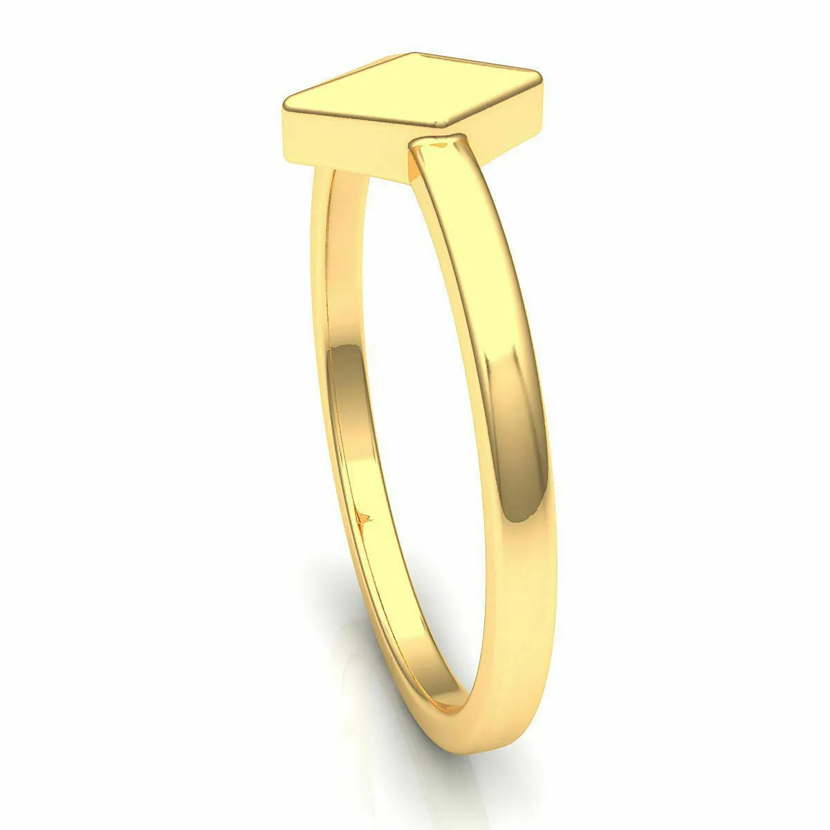 22k Solid Yellow Gold Ladies Jewelry Modern Band with Triangular Design CGR57