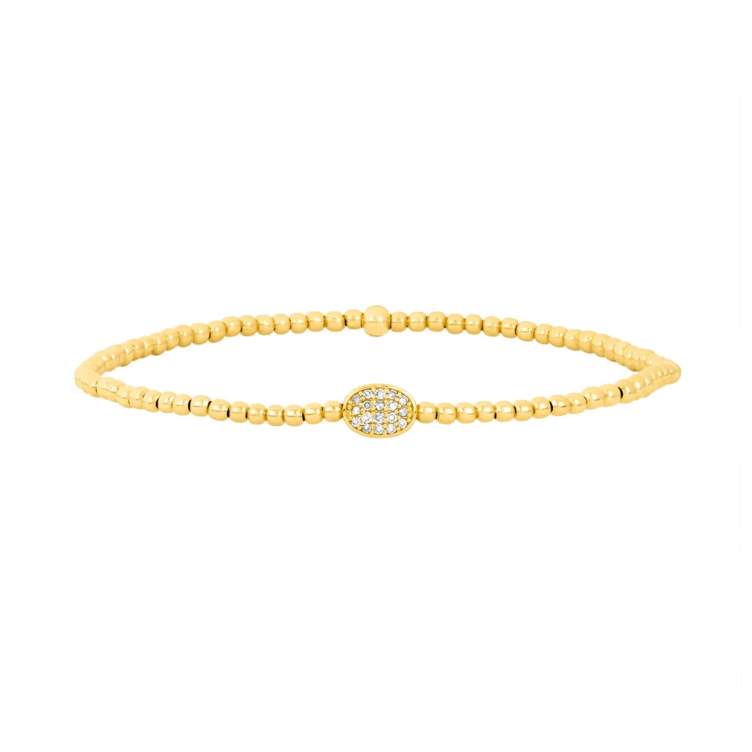 2MM Signature Bracelet, 14K Diamond Bean - Buy Now!