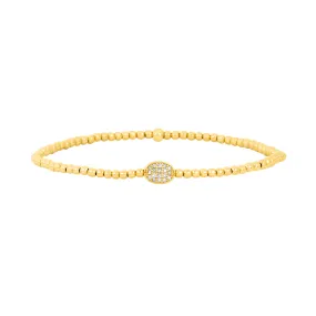 2MM Signature Bracelet, 14K Diamond Bean - Buy Now!