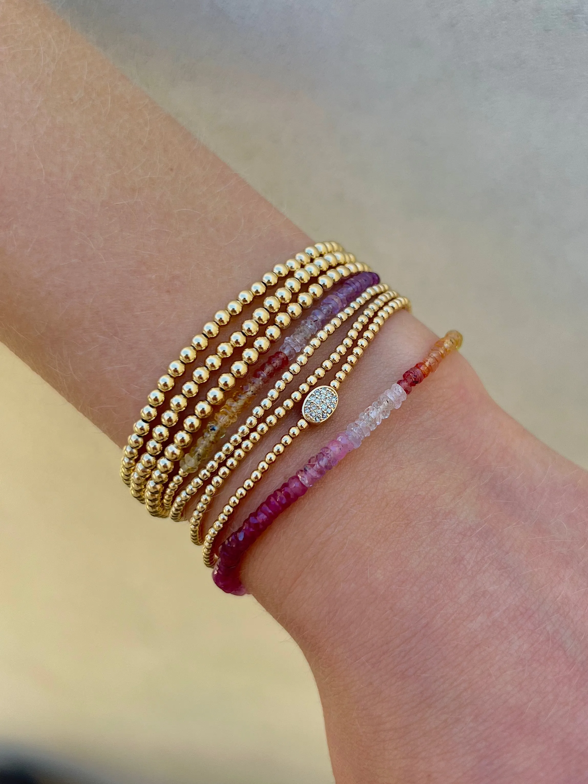 2MM Signature Bracelet, 14K Diamond Bean - Buy Now!