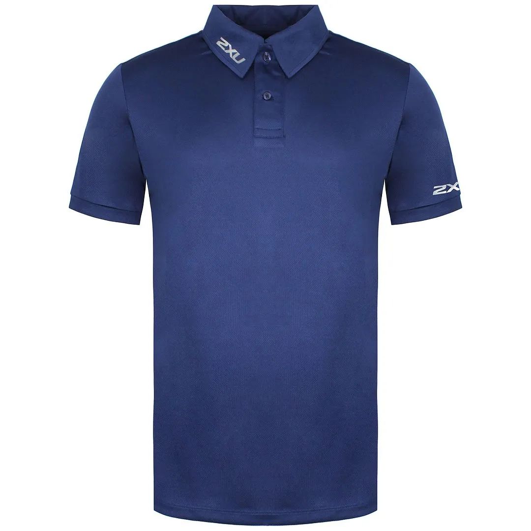 2XU Navy Blue Polo Shirt for Men - Performance