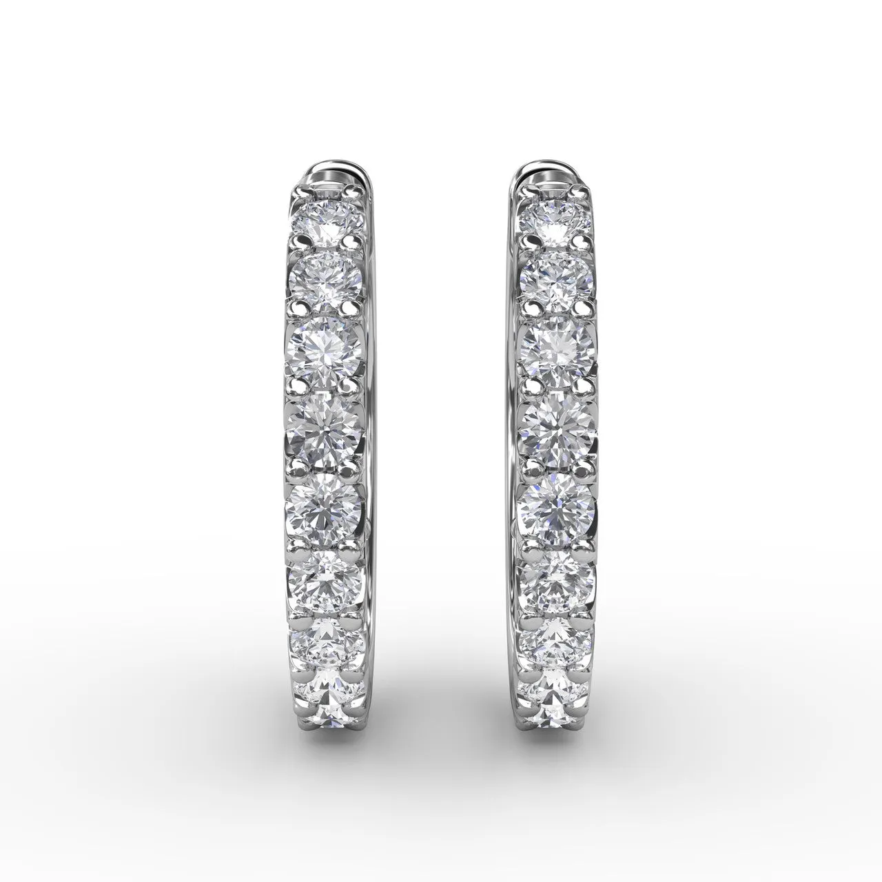 .6 carat diamond hoop earrings