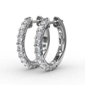 .6 carat diamond hoop earrings