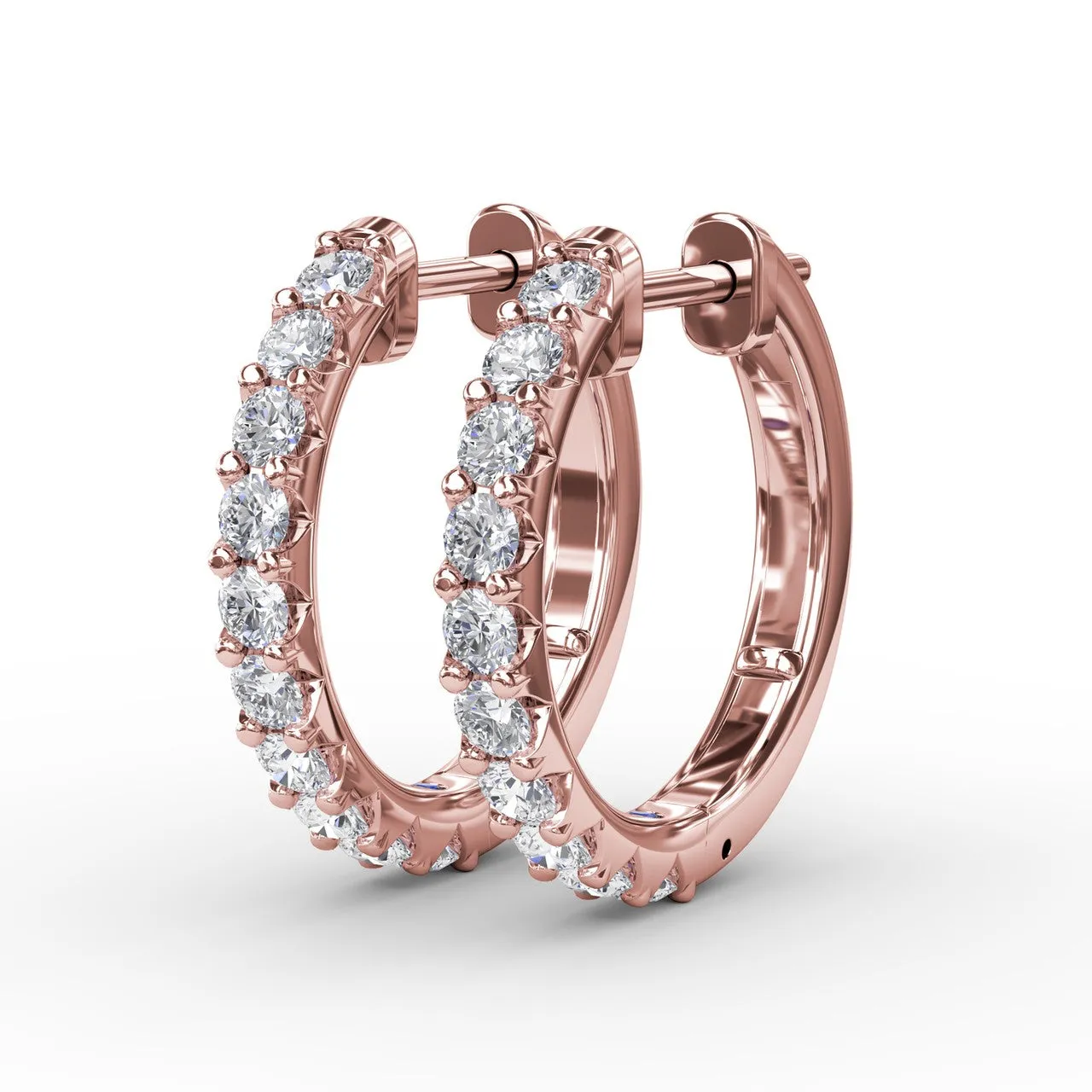 .6 carat diamond hoop earrings