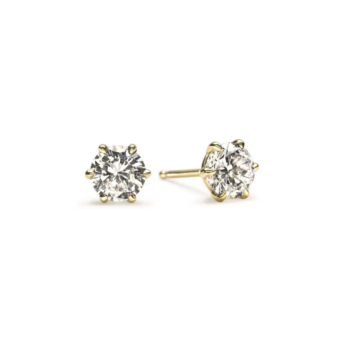 6 Prong Round Diamond Stud Mount