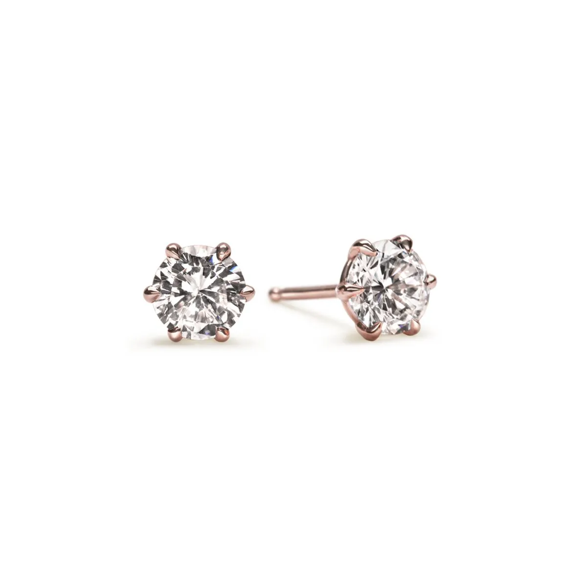 6 Prong Round Diamond Stud Mount