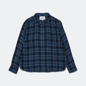 Acid Plaid Cosmic Long Sleeve Shirt - Blue