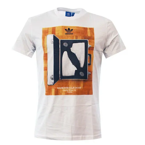 Adidas 80s iconic men's white t-shirt catalogue