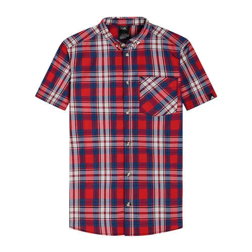 Adidas Red Checkered Men's Shirt