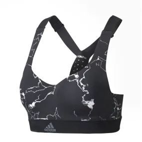 Adidas Women's Black and White Sports Bra - Commited Chill Collection