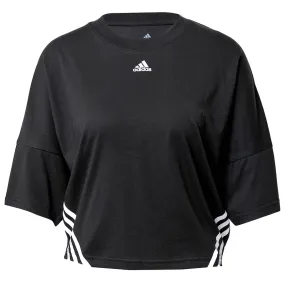 Adidas Women's Black Chiffon T-Shirt