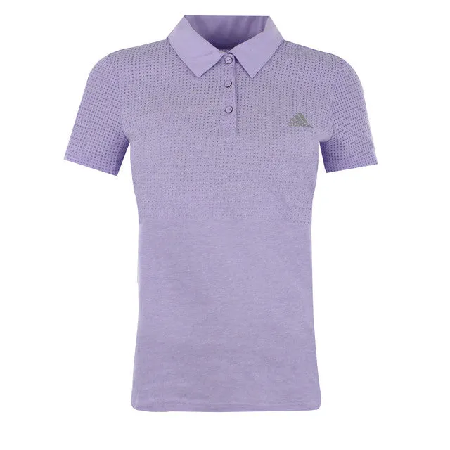 Adidas Women's Purple Polo Shirt with AeroKnit and ClimaCool Technology