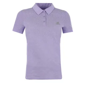 Adidas Women's Purple Polo Shirt with AeroKnit and ClimaCool Technology