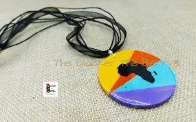 Africa Wooden Hand Painted Jewelry Necklace Handmade Black Owned