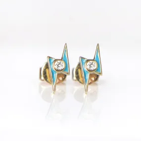 AIDEN Diamond Enamel Earrings