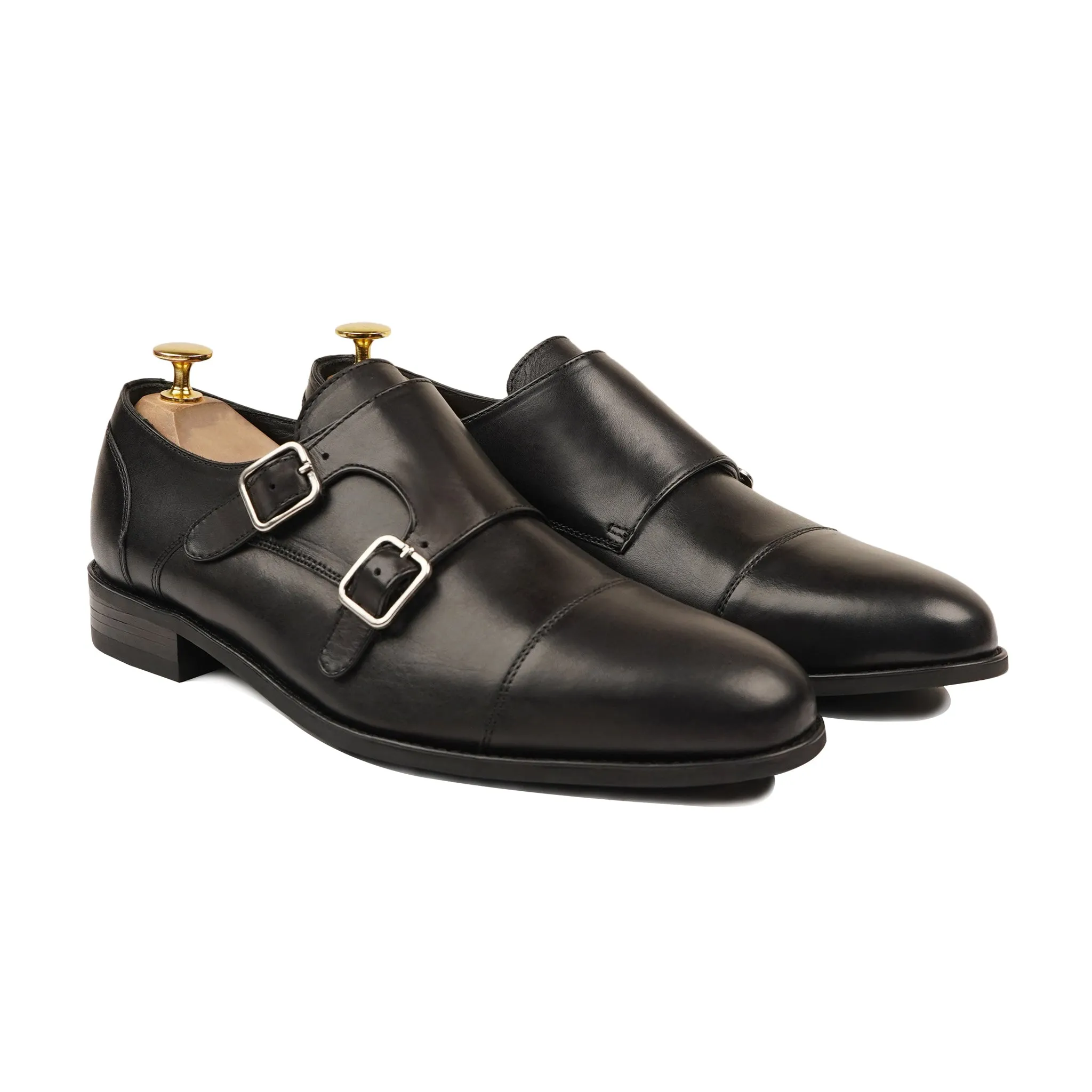 ALLIN - BLACK DOUBLE MONK STRAP