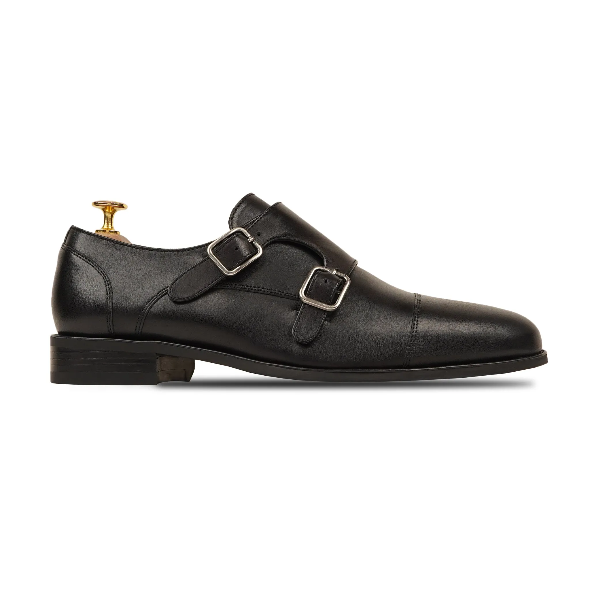 ALLIN - BLACK DOUBLE MONK STRAP