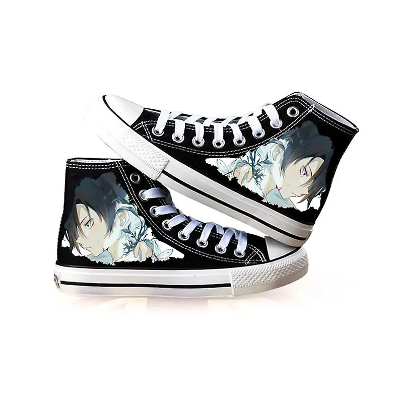 Anime The Promised Neverland Emma Cosplay Canvas Shoes Girls Boys Fashion High Shoes Casual Breathable Couple Flat Shoes - Googl