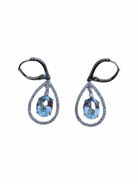 Aquamarine Diamond Earrings