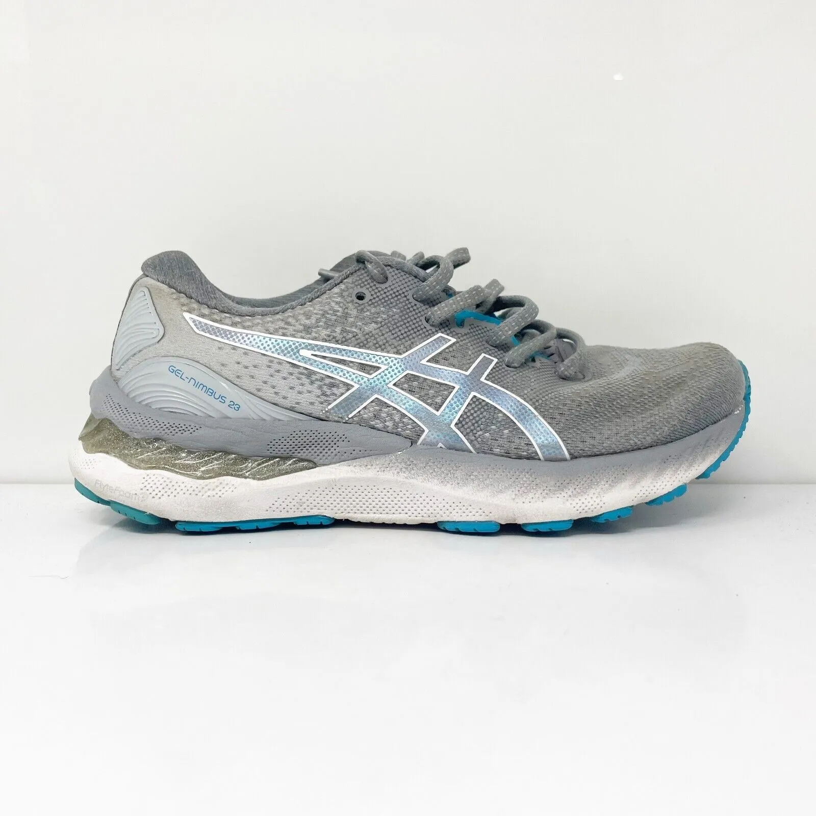 Asics Womens Gel Nimbus 23 1012A885 Gray Running Shoes Sneakers Size 6