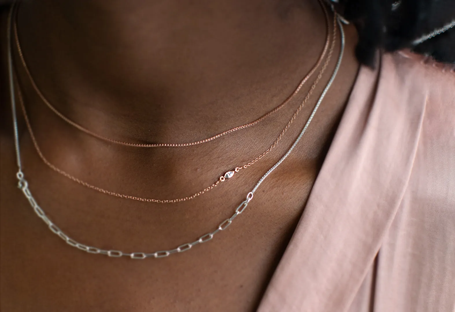 Asymmetric Diamond Eye Necklace