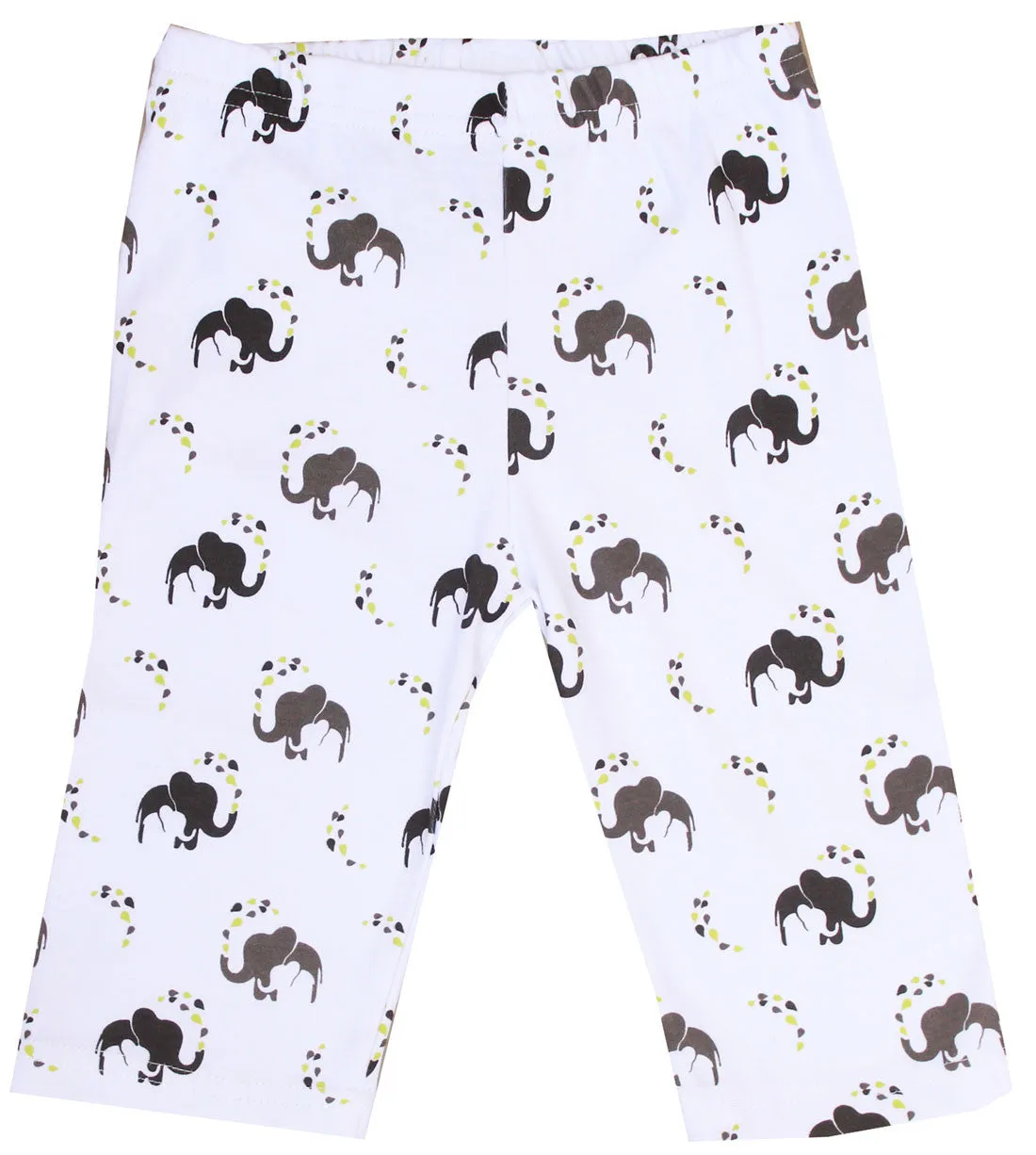 Baby Pants Organic Cotton Clothing - Elephant Design, 6-12 Months