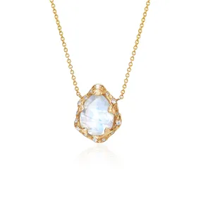 Baby Queen Water Drop Moonstone Necklace with Diamonds | Ready to Ship