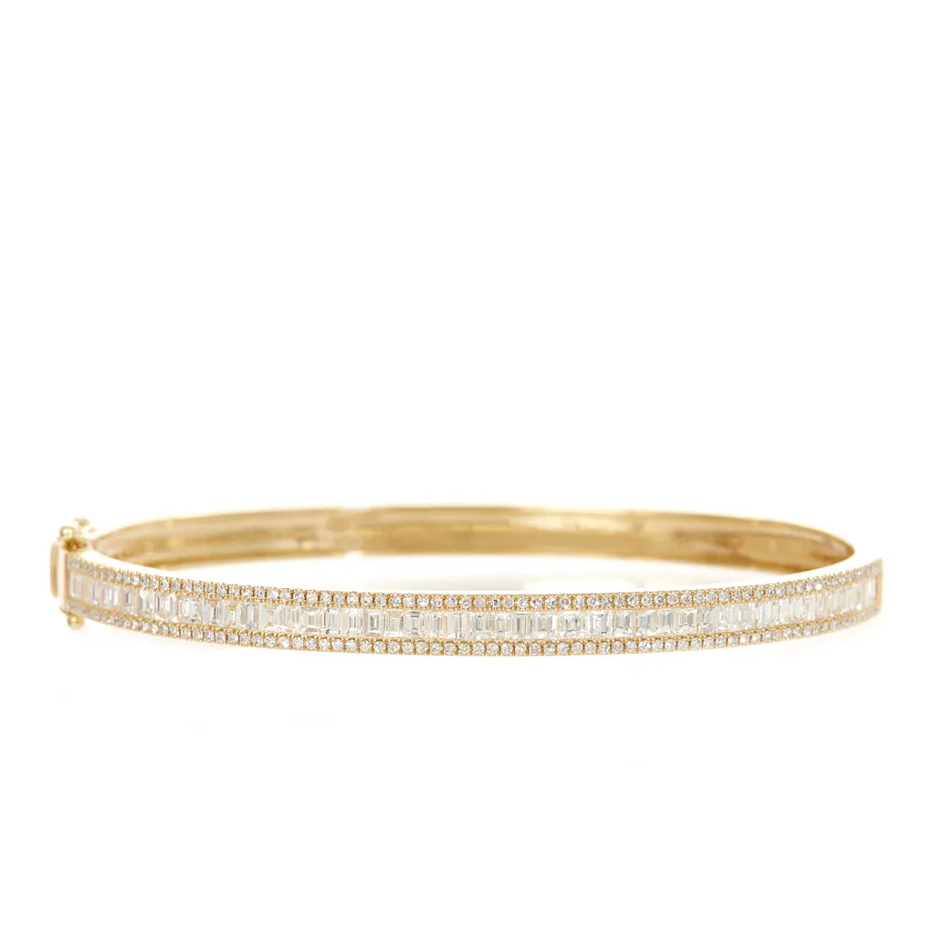 Baguette Diamond Bangle with Dazzling Sparkle