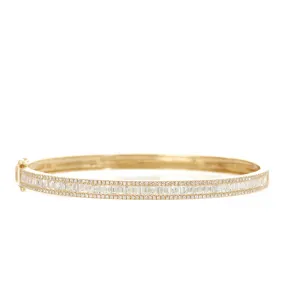 Baguette Diamond Bangle with Dazzling Sparkle