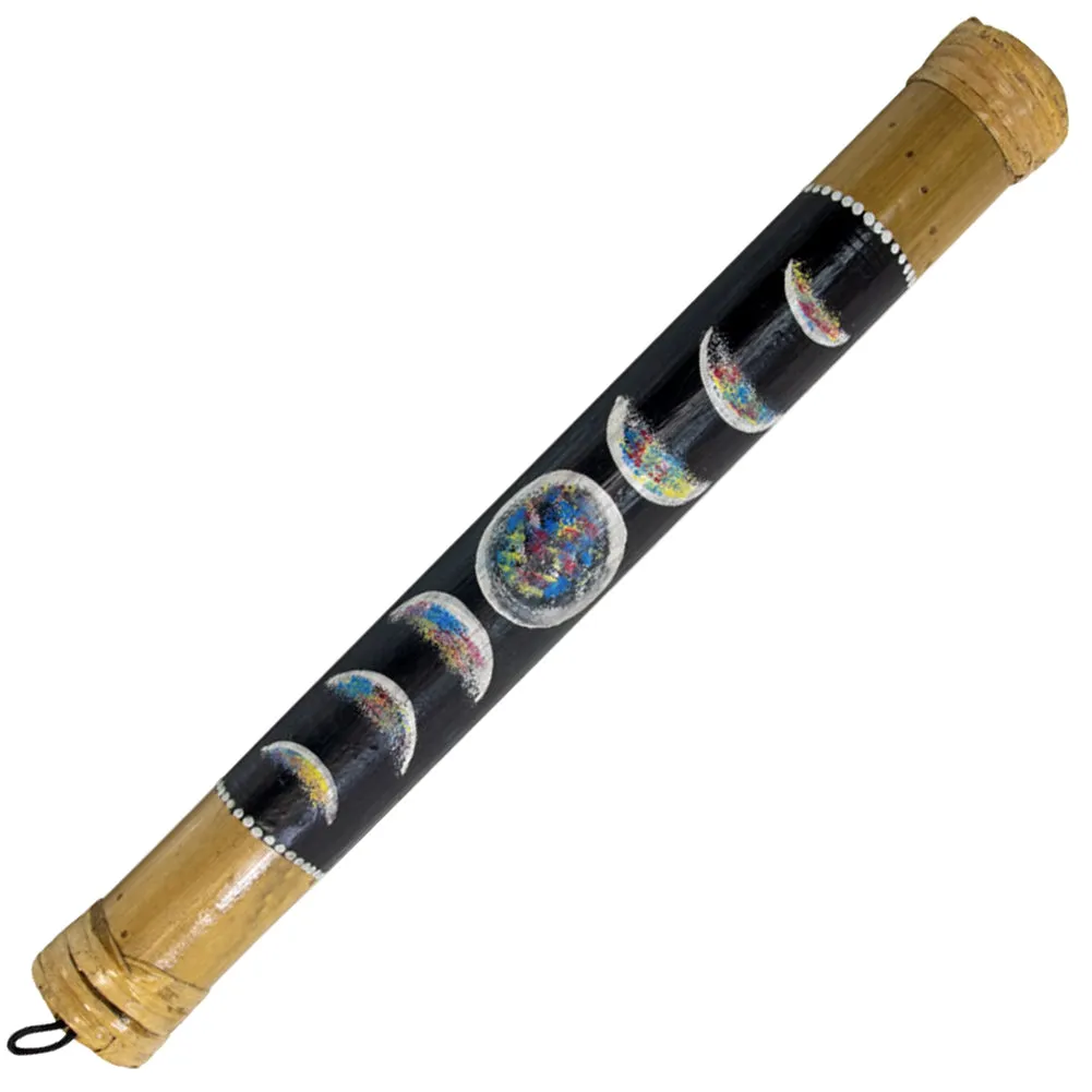 Bamboo Painted Rainstick Moon Phases Small