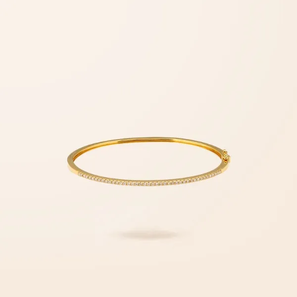 Bangle with Diamond in 14K Gold