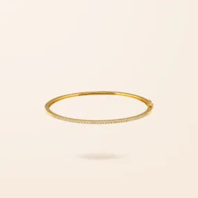 Bangle with Diamond in 14K Gold