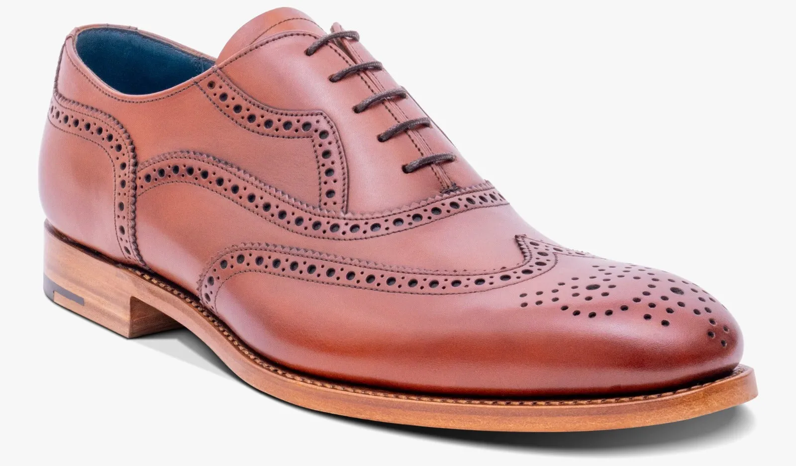 Barker Chestnut Calf Brogue Shoe