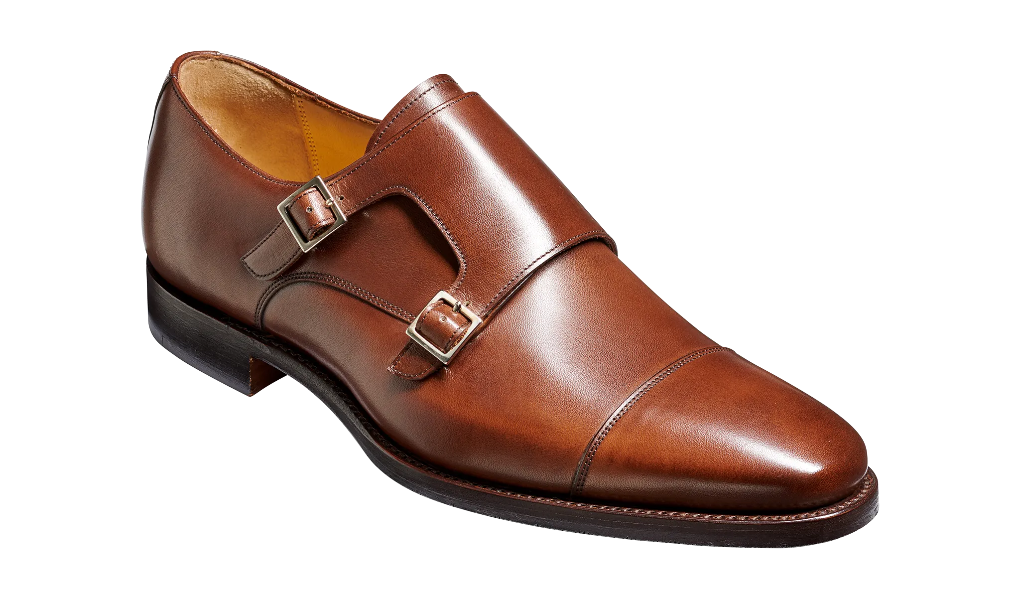 Barker Edison Monk Strap - Dark Walnut Calf