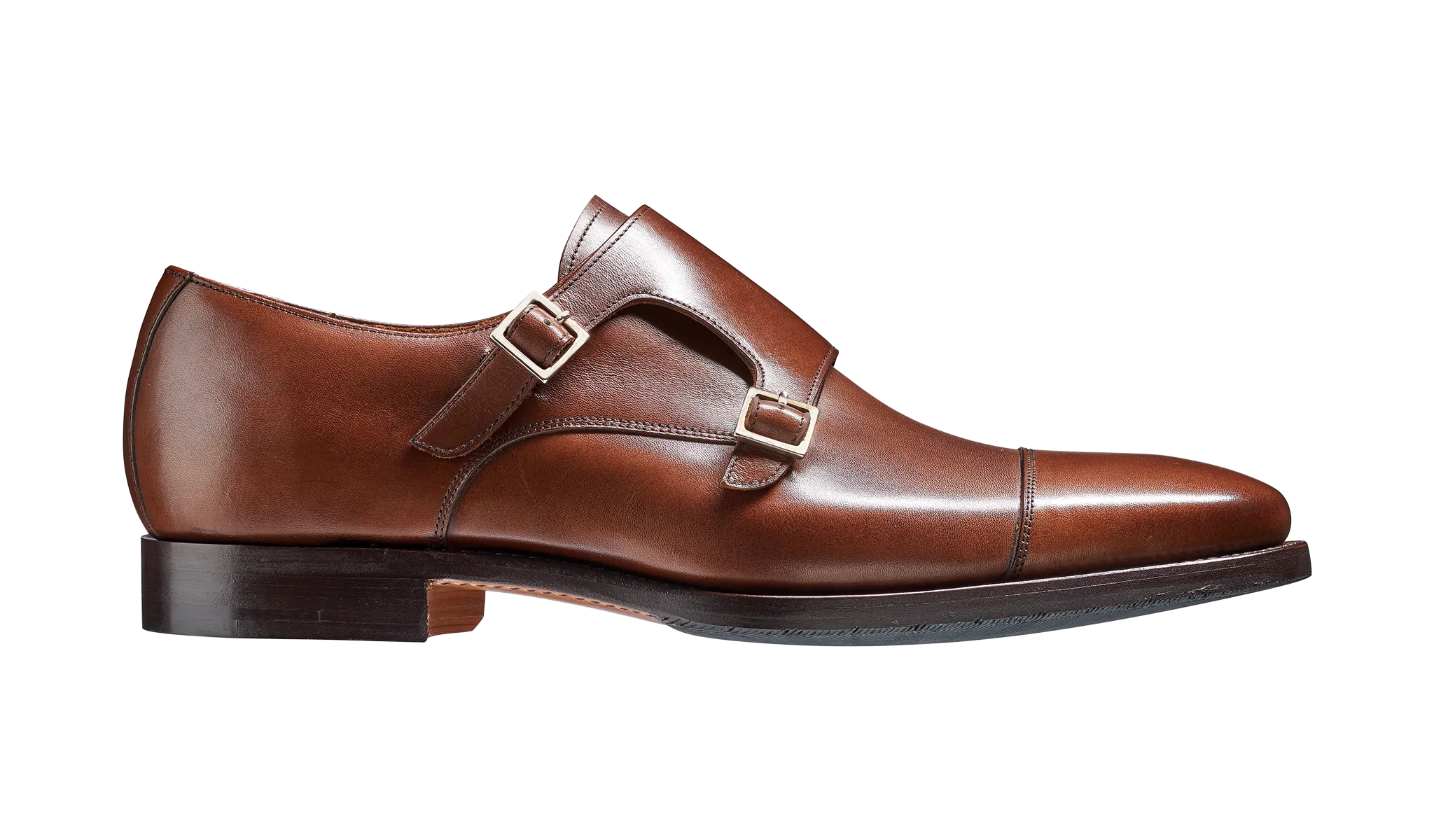 Barker Edison Monk Strap - Dark Walnut Calf